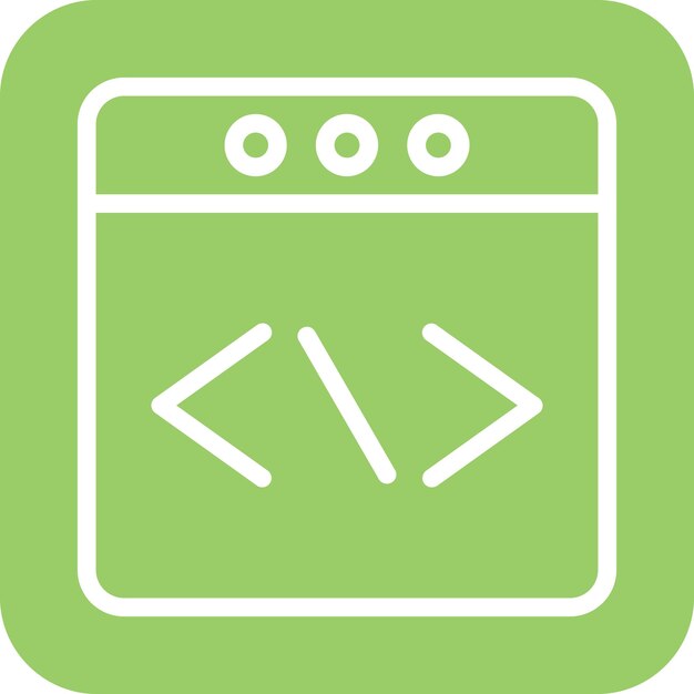 Styl ikony programowania internetowego