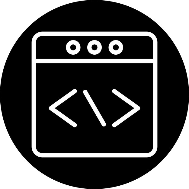 Styl ikony programowania internetowego