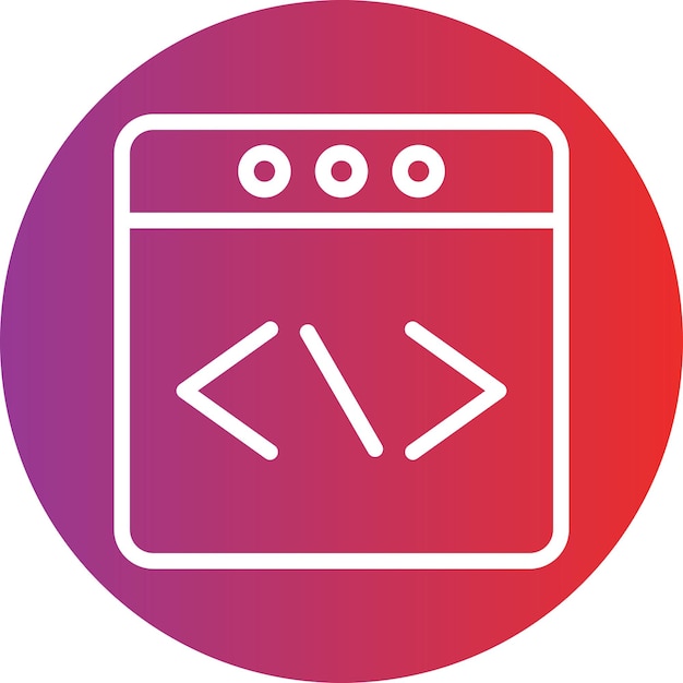 Styl ikony programowania internetowego