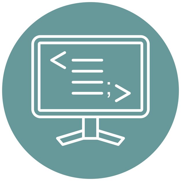 Styl ikony programowania internetowego