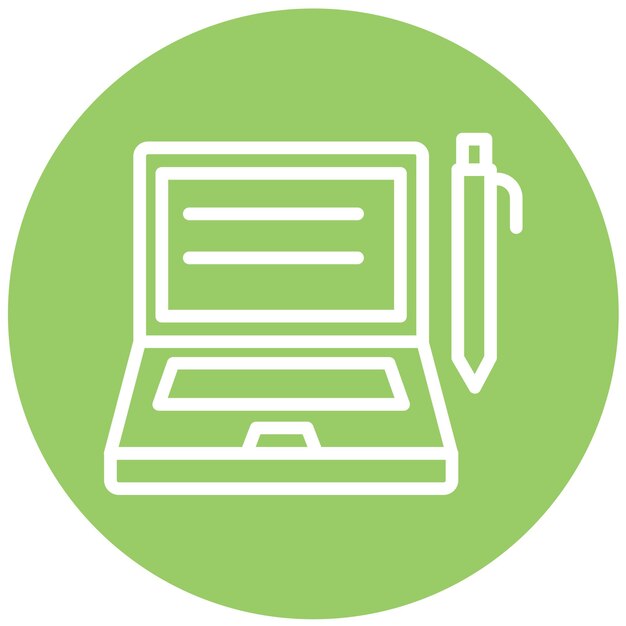 Styl ikony programu nauczania Vector Design Tech
