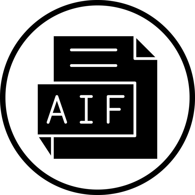Styl ikony projektowania wektorowego AIF