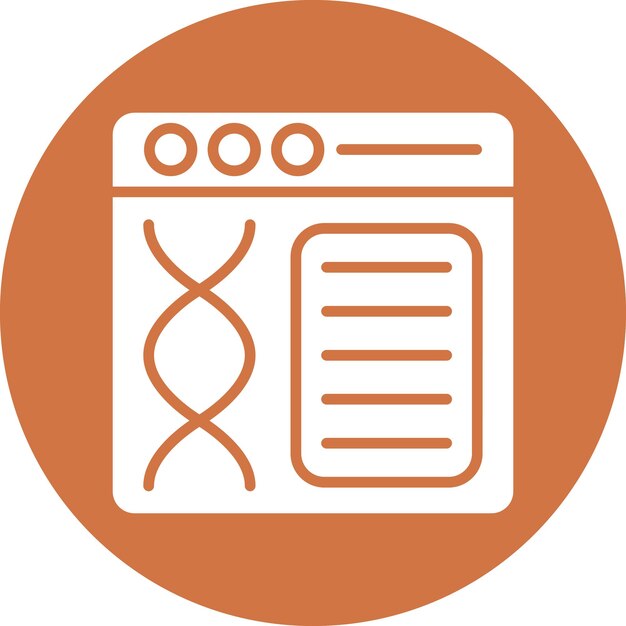 Styl ikony projektowania wektorowego bioinformatyki