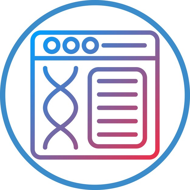 Styl ikony projektowania wektorowego bioinformatyki