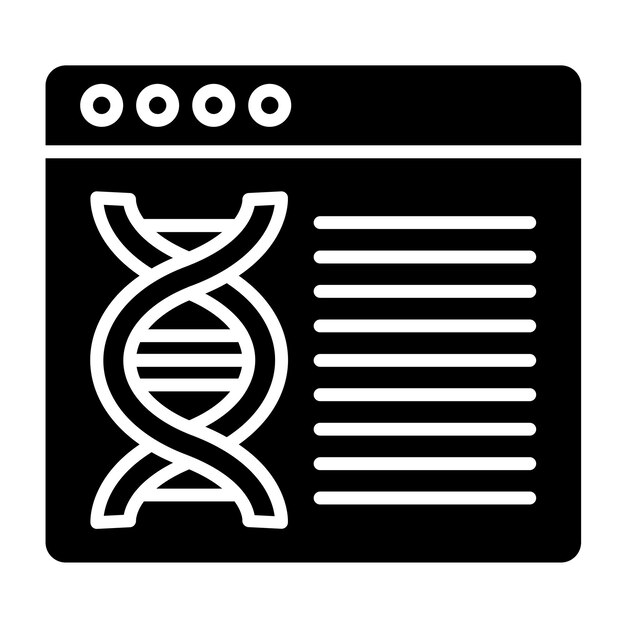 Styl ikony projektowania wektorowego bioinformatyki