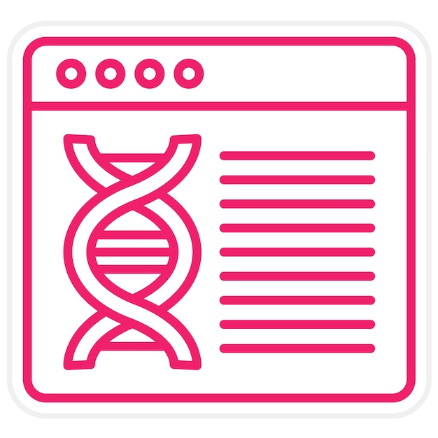 Styl ikony projektowania wektorowego bioinformatyki