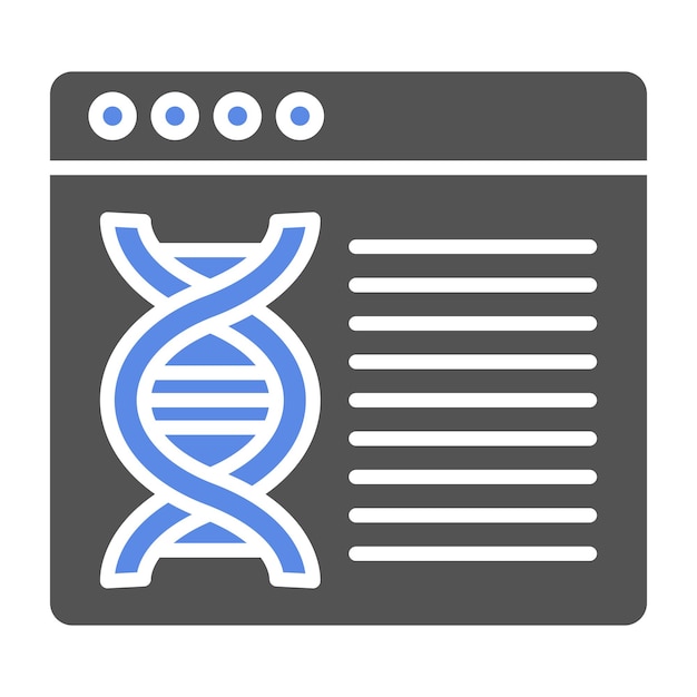 Styl ikony projektowania wektorowego bioinformatyki