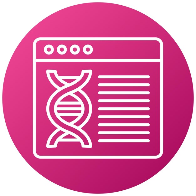Styl ikony projektowania wektorowego bioinformatyki