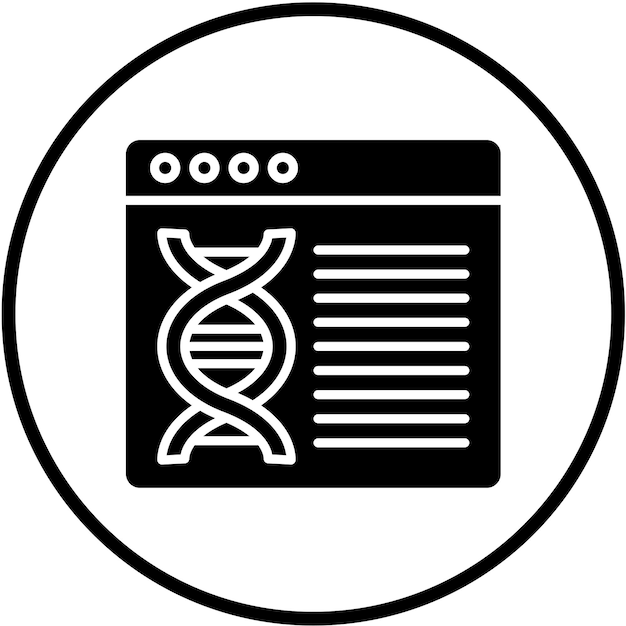 Styl ikony projektowania wektorowego bioinformatyki