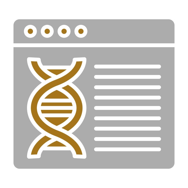 Styl ikony projektowania wektorowego bioinformatyki