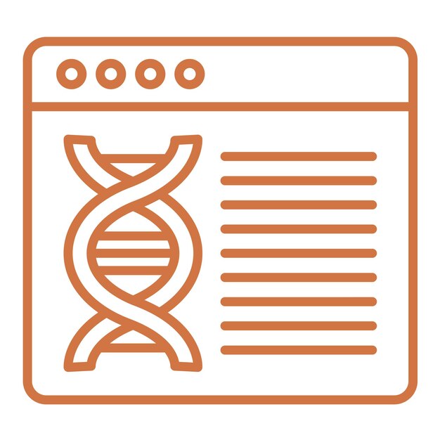 Styl ikony projektowania wektorowego bioinformatyki