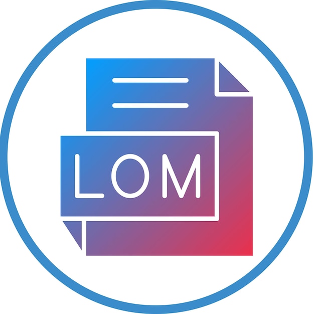 Styl ikony projektowania wektorowego LOM