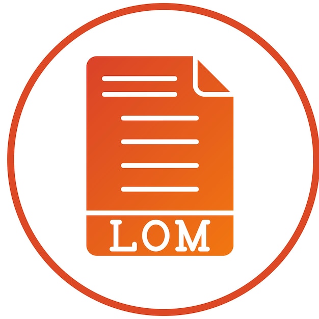 Styl ikony projektowania wektorowego LOM