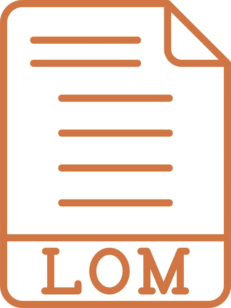 Styl ikony projektowania wektorowego LOM