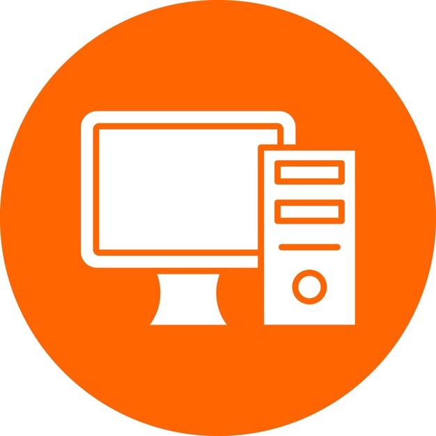 Styl ikony projektowania wektorowego PC