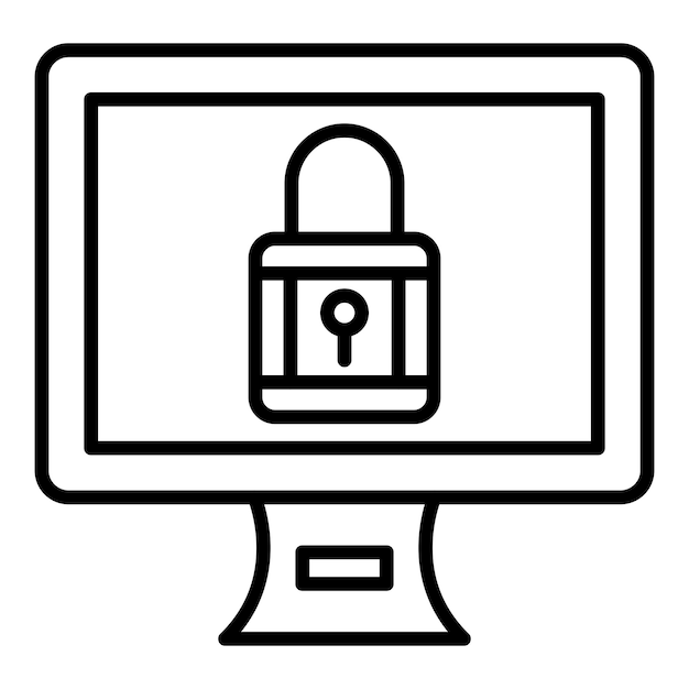 Styl ikony projektowania wektorowego PC
