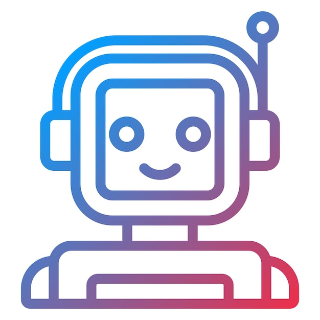 Styl ikony projektowania wektorowego robotyki