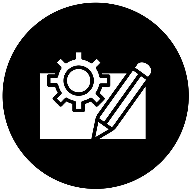 Styl ikony projektu inżynieryjnego wektorowego