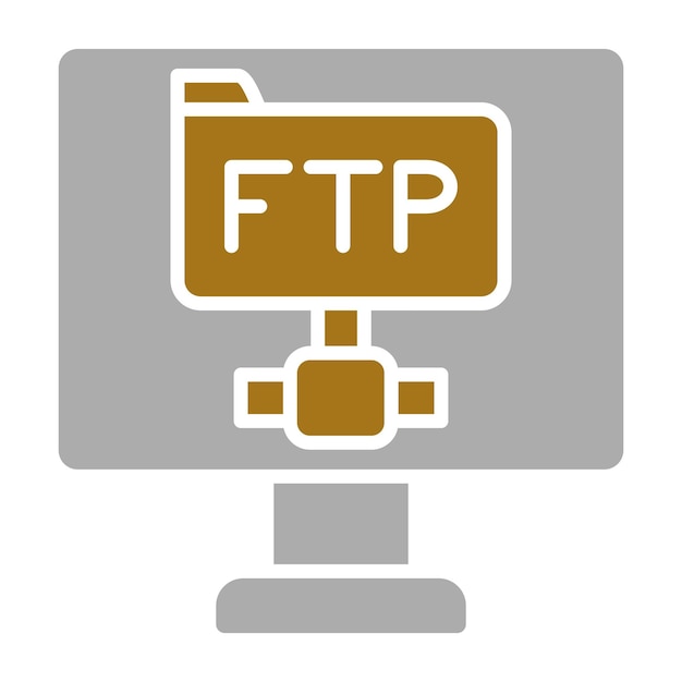 Styl ikony protokołu Vector Design Ftp