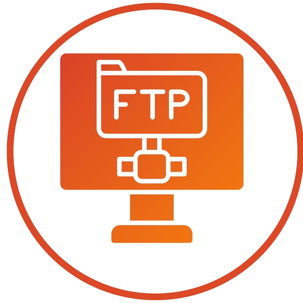 Styl ikony protokołu Vector Design Ftp