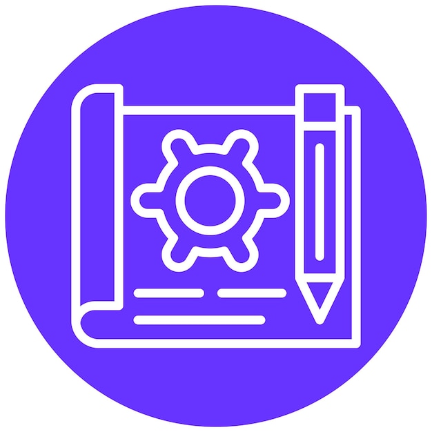 Styl ikony prototypu projektowania wektorowego