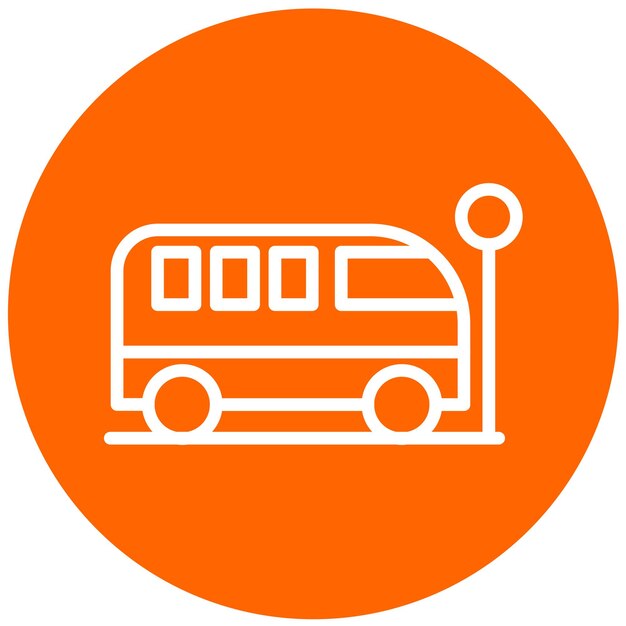 Styl ikony przystanku szkolnego Vector Design
