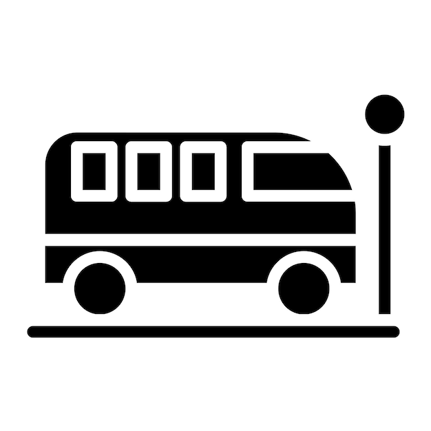 Styl ikony przystanku szkolnego Vector Design