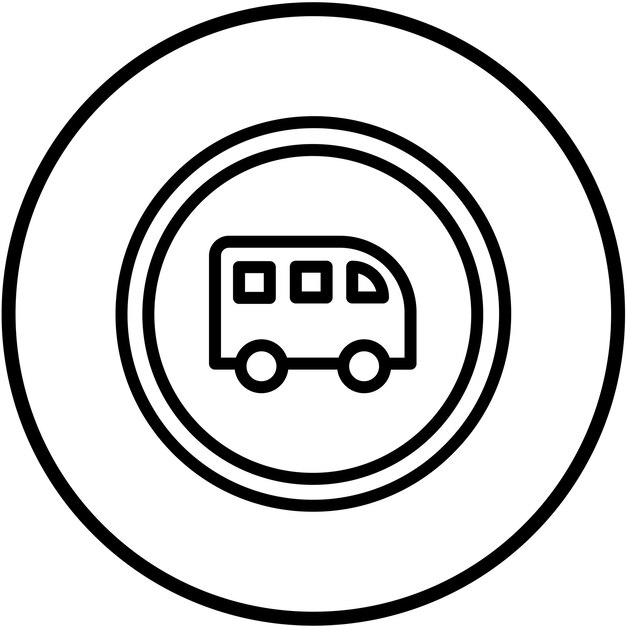 Styl ikony przystanku szkolnego Vector Design