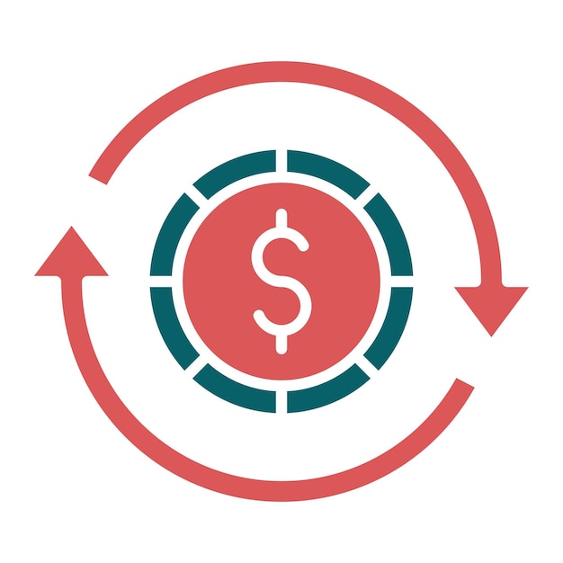 Plik wektorowy styl ikony refinansowania projektu wektorowego