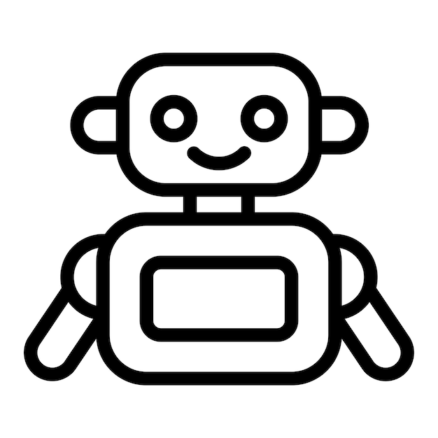 Styl ikony robota projektowania wektorowego