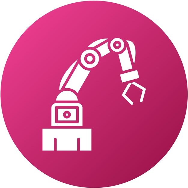 Styl ikony robota przemysłowego projektowania wektorowego