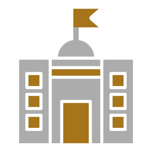 Styl ikony rządowej projektowania wektorowego