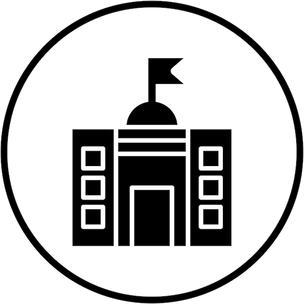Styl ikony rządowej projektowania wektorowego