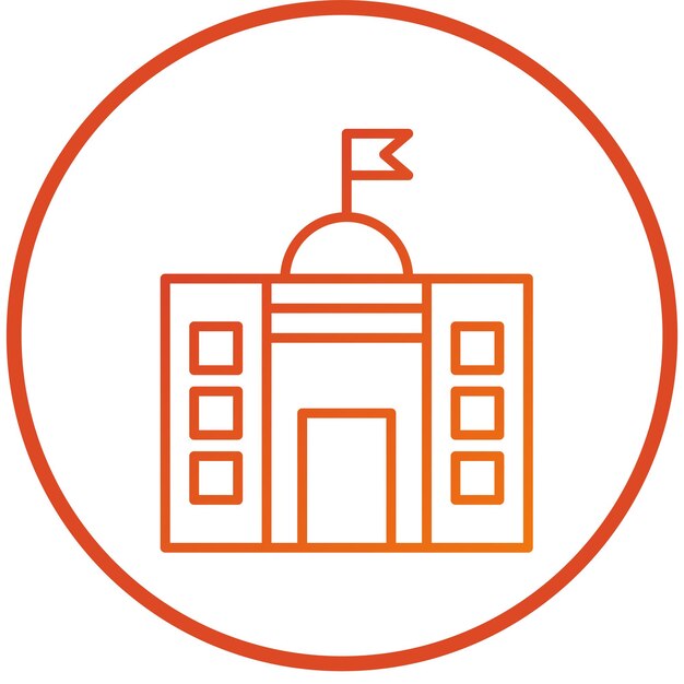 Styl ikony rządowej projektowania wektorowego