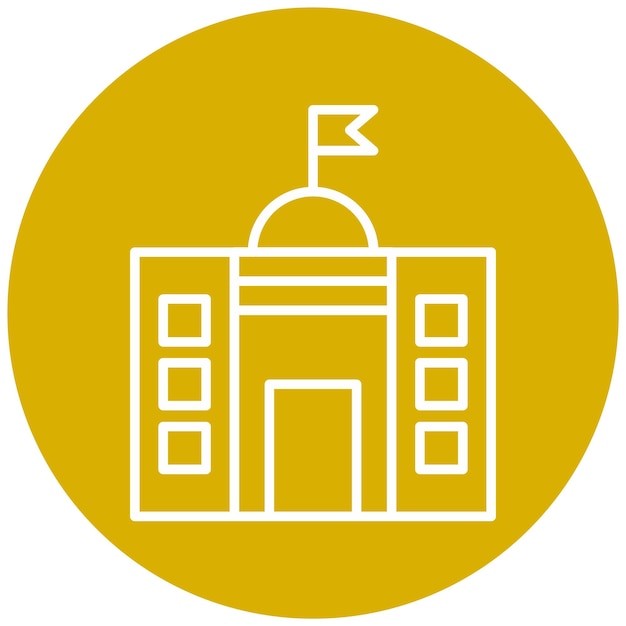 Styl ikony rządowej projektowania wektorowego