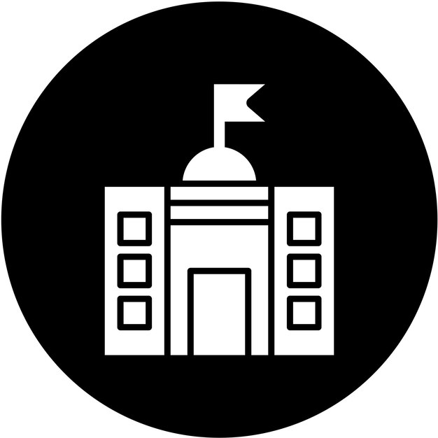 Styl ikony rządowej projektowania wektorowego
