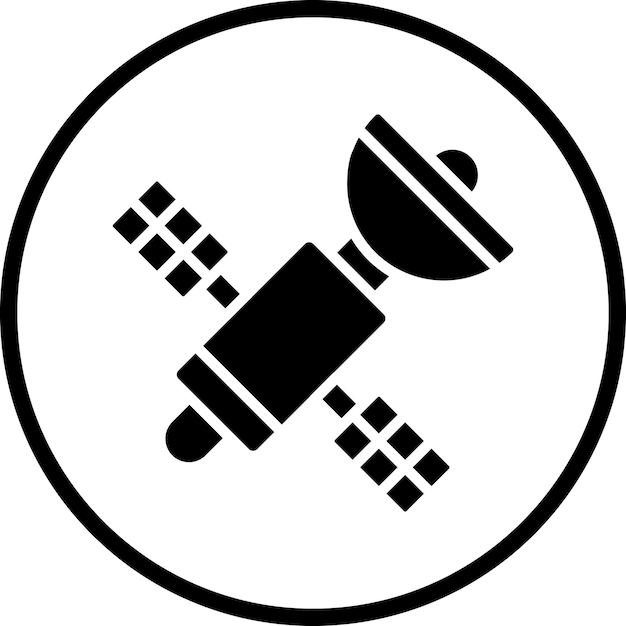 Styl ikony satelitarnej projektowania wektorowego