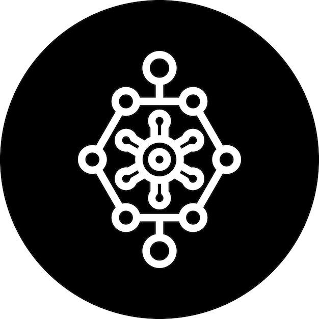 Styl ikony sieci biologicznej projektowania wektorowego