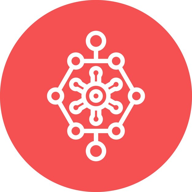 Styl ikony sieci biologicznej projektowania wektorowego