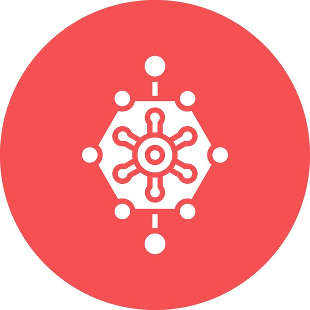 Styl ikony sieci biologicznej projektowania wektorowego