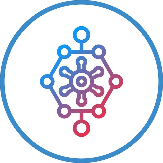 Styl ikony sieci biologicznej projektowania wektorowego