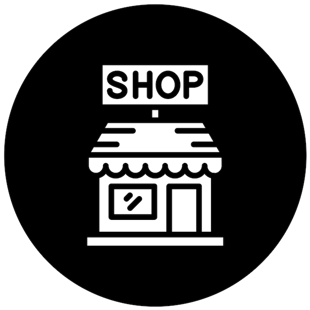 Styl ikony sklepu projektowania wektorowego