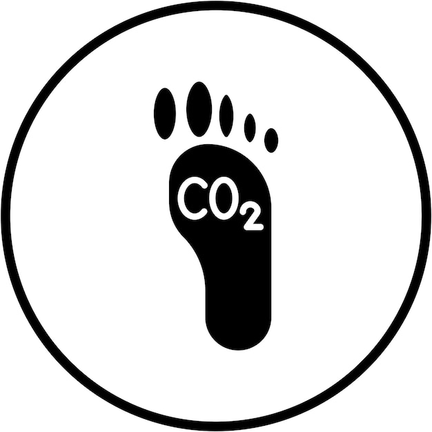 Styl ikony śladu węglowego projektowania wektorowego