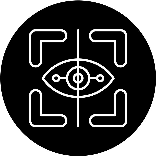 Styl ikony śledzenia wzroku projektowania wektorowego