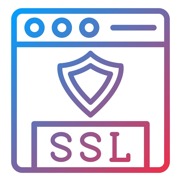 Styl ikony Ssl projektowania wektorowego