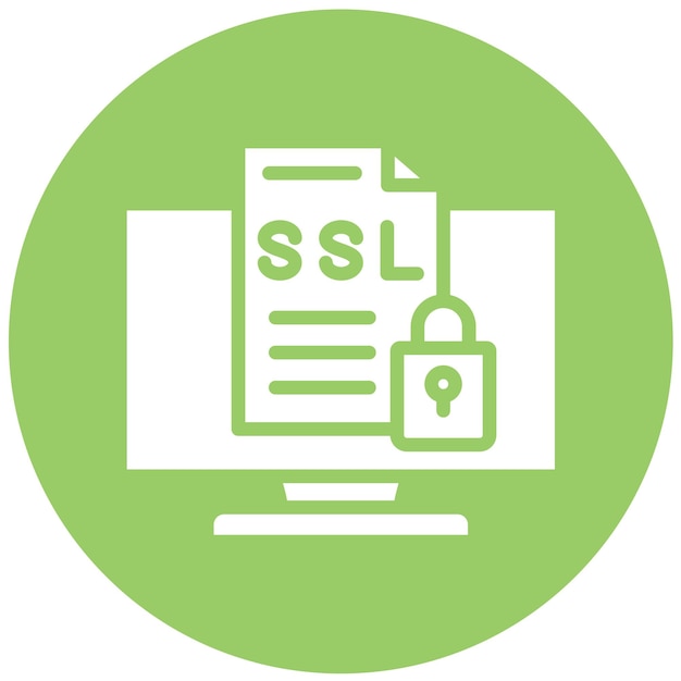 Styl ikony SSL projektowania wektorowego