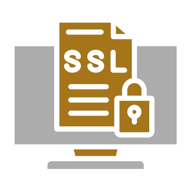 Styl ikony SSL projektowania wektorowego