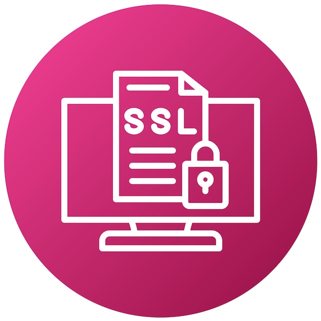 Styl ikony SSL projektowania wektorowego