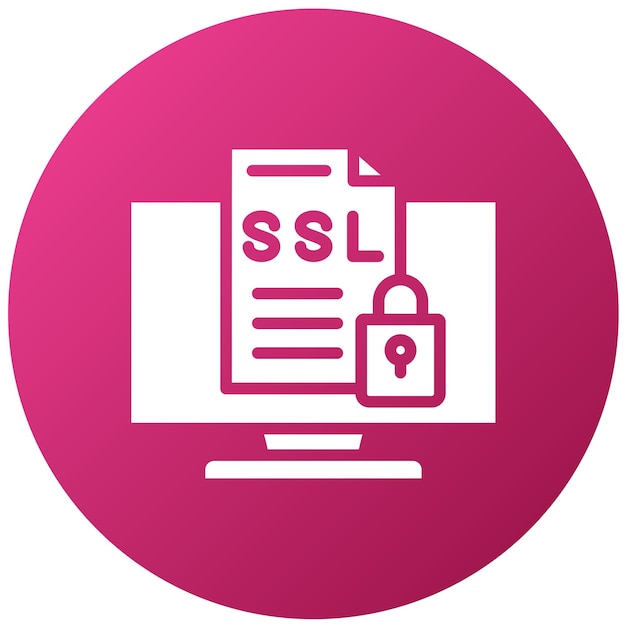 Styl ikony SSL projektowania wektorowego