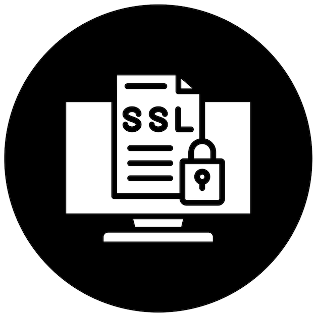 Styl ikony SSL projektowania wektorowego
